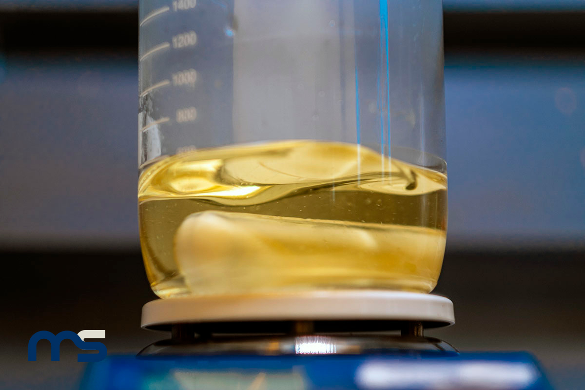 Ansicht Flüssigkeit in Zentrifugenglas